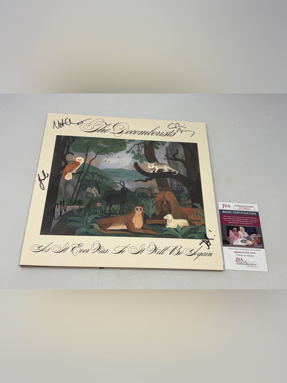The Decemberists signed As It Was, So It Will Be Again Album JSA COA